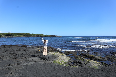 プナルウ黒砂海岸 Punaluu Black Sand Beach ケアウホウショッピングセンター Keauhou Shopping Center 旅猿ロケ地巡り 旅猿69